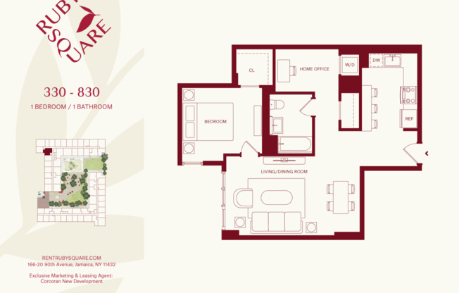 1 bed, 1 bath, $3,125, Unit 1330