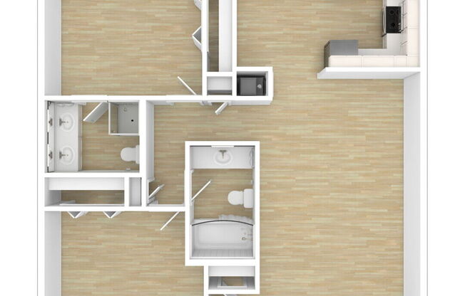 2 beds, 2 baths, 1,024 sqft, $1,995