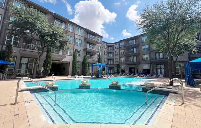 Blue Cool Swimming Pool at Civic at Frisco Square Apartments, Frisco, TX, 75034