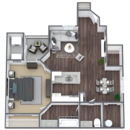 1 bed, 1 bath, 834 sqft, $1,471