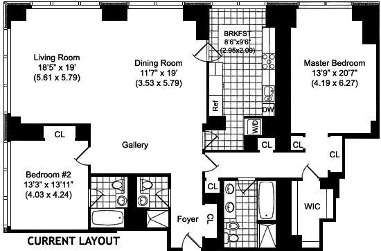 2 beds, 3 baths, 2,087 sqft, $15,500, Unit 40C