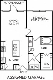 1 bed, 1 bath, 693 sqft, $1,324