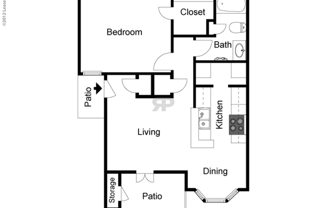 1 bed, 1 bath, 698 sqft, $1,280