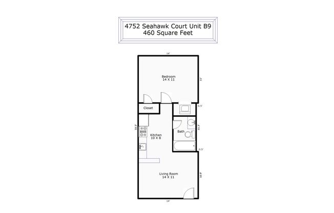 1 bed, 1 bath, $1,200