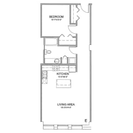 1 bed, 1 bath, 822 sqft, $1,705