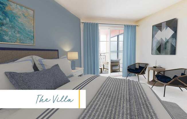 A bedroom with a bed, a chair, and a painting on the wall at Marina Harbor, California, 90292