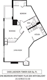 1 bed, 1 bath, 926 sqft, $1,818
