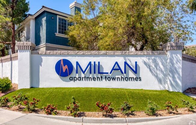 Sign at Milan Apartment Townhomes, Nevada