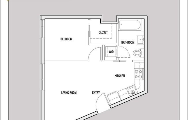 1 bed, 1 bath, 494 sqft, $1,350, Unit 261-306
