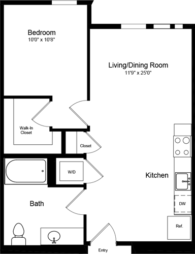 1 bed, 1 bath, 662 sqft, $3,153