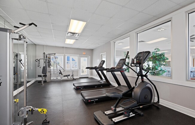 Elevate your lifestyle at Wymore 360 Apartments. Our state-of-the-art fitness center is designed for your health and wellness. Embrace convenience and style in your new home. Schedule a tour today!