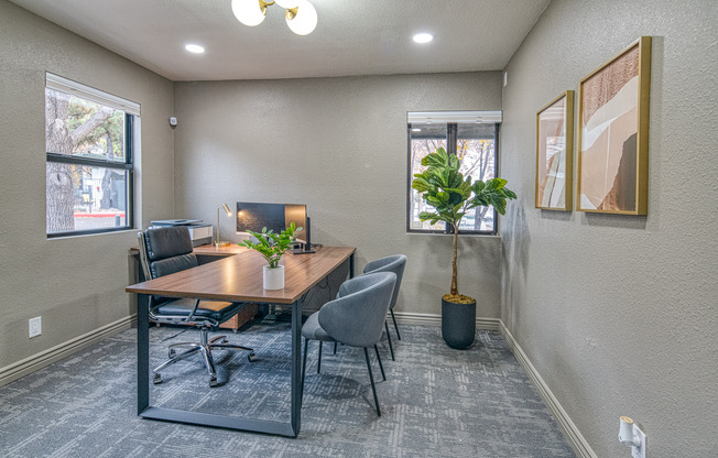 Leasing office desk at Treehouse in Albuquerque, New Mexico