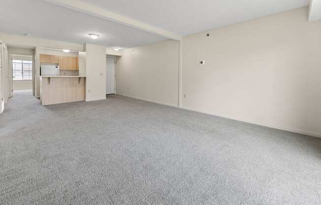 living room with plush carpeting at Hunters Pond Apartment Homes, Champaign, IL