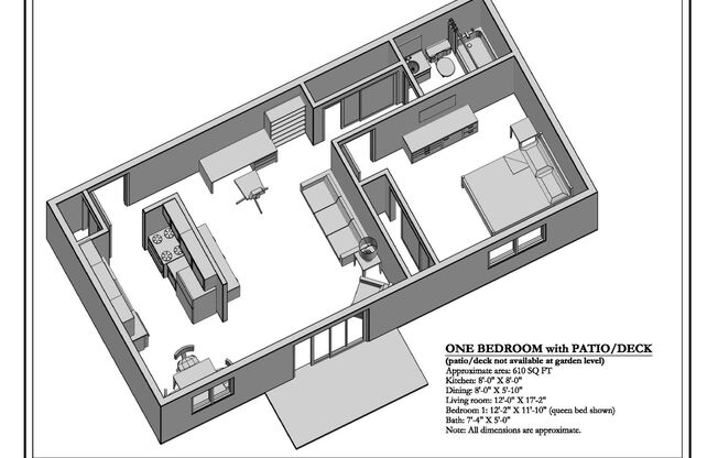 1 bed, 1 bath, 610 sqft, $1,315, Unit 257-303