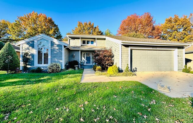 Beautiful Leawood Home, Maintenance Free w/ a Finished Basement and an Updated Kitchen!