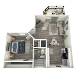 1 bed, 1 bath, 500 sqft, $849