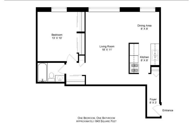 1 bed, 1 bath, 645 sqft, $1,495, Unit 216