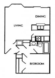 1 bed, 1 bath, 675 sqft, $795