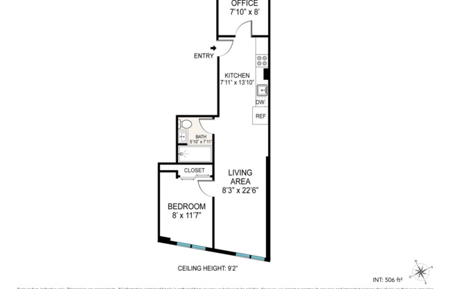 1 bed, 1 bath, $2,700, Unit 3D