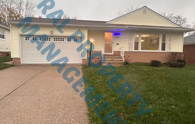 3 bedroom, 1.5 bathroom home located in Warrensville Heights