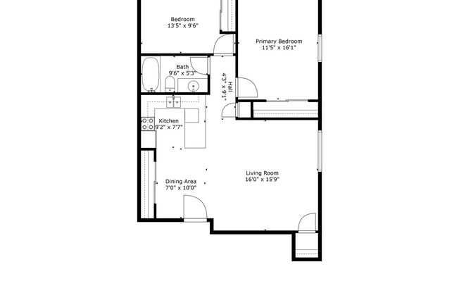 2 beds, 1 bath, 850 sqft, $1,099, Unit B212
