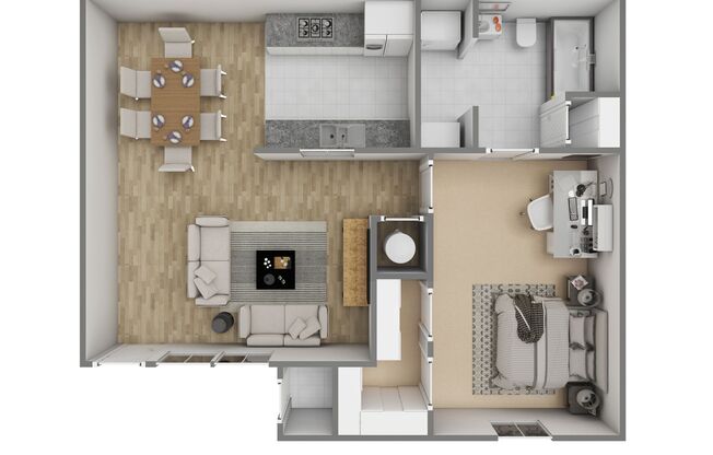 1 bed, 1 bath, 667 sqft, $725, Unit 511