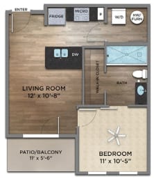 1 bed, 1 bath, 568 sqft, $1,685