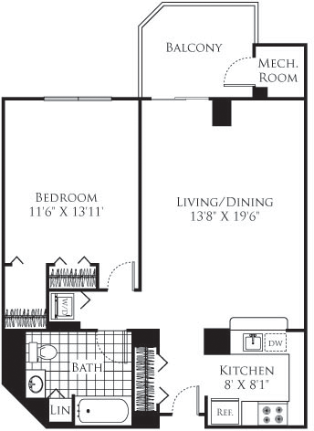 1 bed, 1 bath, 768 sqft, $2,338, Unit L12