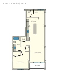 1 bed, 1 bath, 857 sqft, $1,190