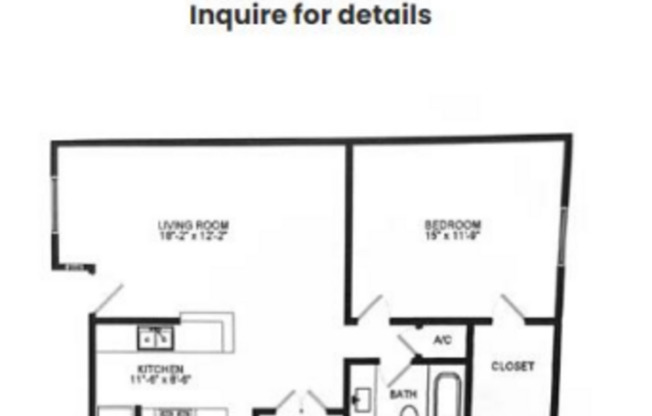 1 bed, 1 bath, 748 sqft, $1,345