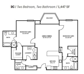 2 beds, 2 baths, 1,447 sqft, $2,335