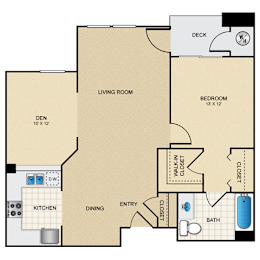 1 bed, 1 bath, 888 sqft, $3,216