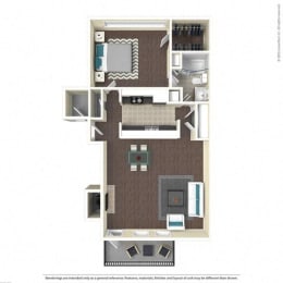 1 bed, 1 bath, $1,119