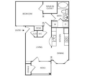 1 bed, 1 bath, 690 sqft, $850