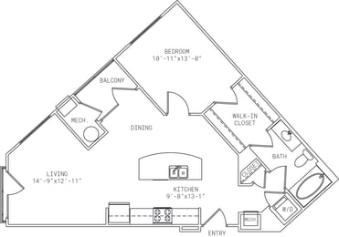 1 bed, 1 bath, 790 sqft, $2,052