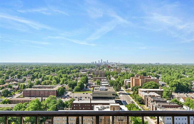 Picturesque Views From Apartment Balcony at CityView on Meridian, Indiana, 46208
