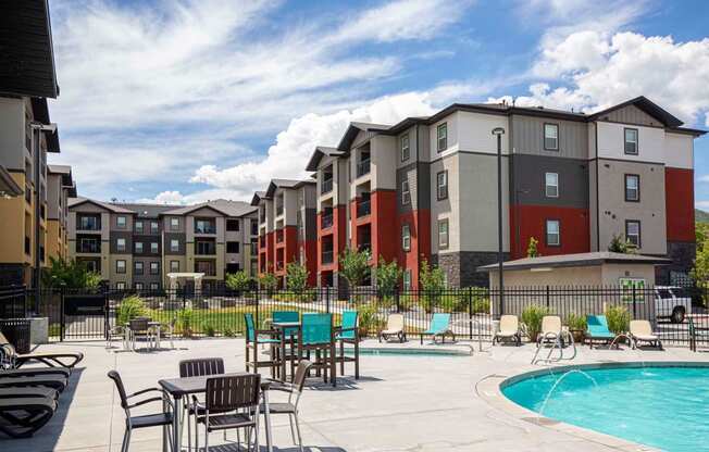 our apartments showcase an unique swimming pool