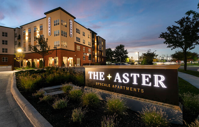 Property Signage at Aster Apartments, Ohio, 44122
