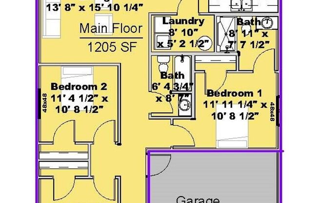 3 beds, 2 baths, 1,188 sqft, $1,450, Unit 7330 SE 19th St