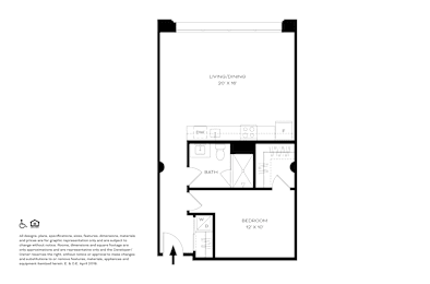 1 bed, 1 bath, 670 sqft, $1,610