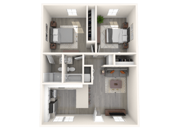 2 beds, 2 baths, 830 sqft, $1,575