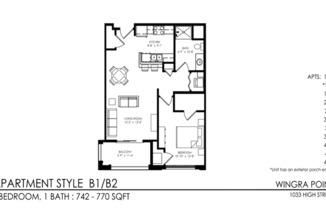 1 bed, 1 bath, 770 sqft, $1,509, Unit 411