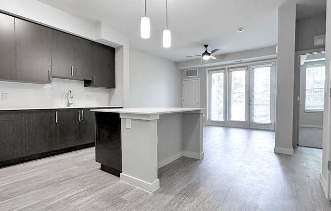 Open-concept floor plans with hardwood-inspired flooring