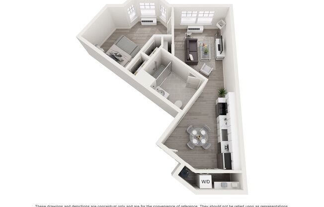 1 bed, 1 bath, 637 sqft, $2,325, Unit 419