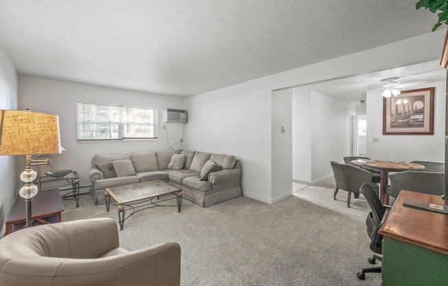 Model Living Room in apartment complex