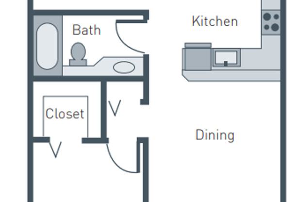 1 bed, 1 bath, 698 sqft, $2,195, Unit 408