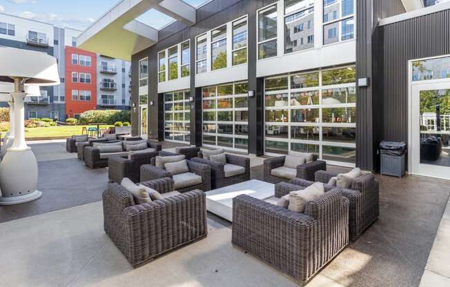 the lobby of a building with couches and chairs at Bakery Living, Pittsburgh, PA