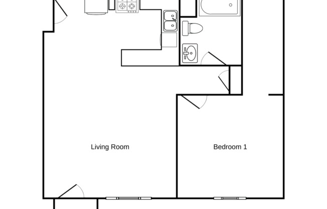 1 bed, 1 bath, 691 sqft, $1,000, Unit RV 1200-102