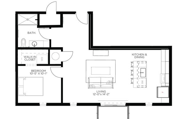 1 bed, 1 bath, 728 sqft, $1,525, Unit 3320