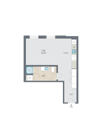 Studio, 1 bath, 440 sqft, $1,987